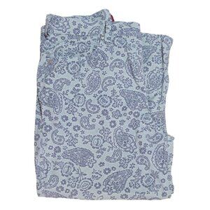 Gloria Vanderbilt Capri Pants Womens Size 16 Light Blue Paisley